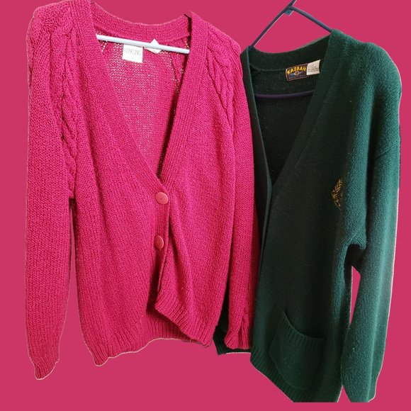 Retro style button sweaters set - Picture 2 of 15